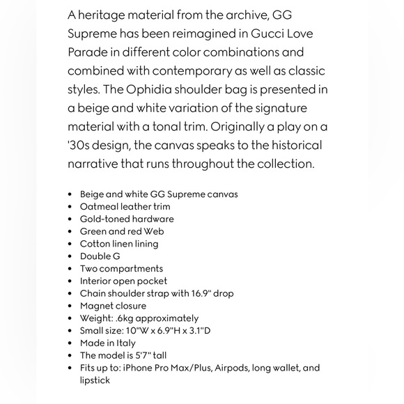 Authentic Gucci Ophidia Small Shoulder Bag - Picture 5 of 10